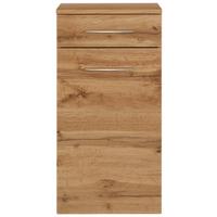 Unterschrank Florida Eichefarben - Chromfarben/Eichefarben, MODERN, Holzwerkstoff/Metall (40/79/35cm) - Premium Living