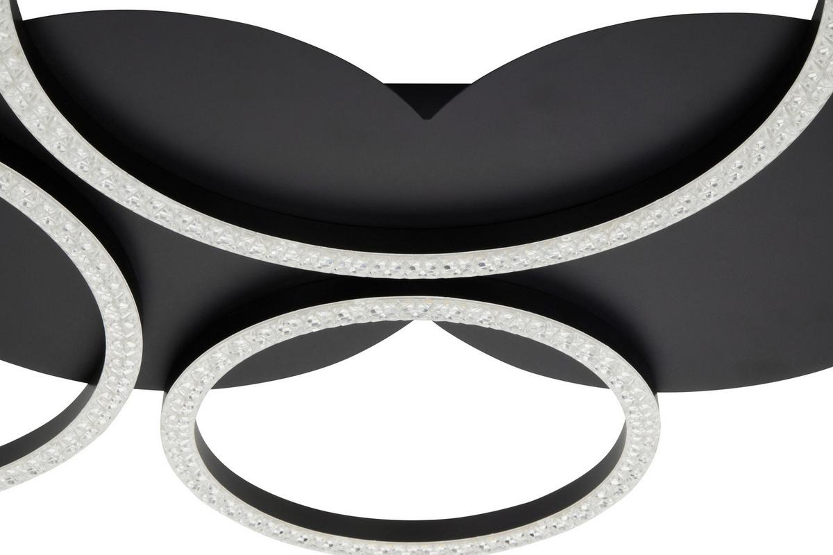 LED-Deckenleuchte Big Schwarz max. 40 Watt - Schwarz, MODERN, Kunststoff/Metall (82/52/5cm)