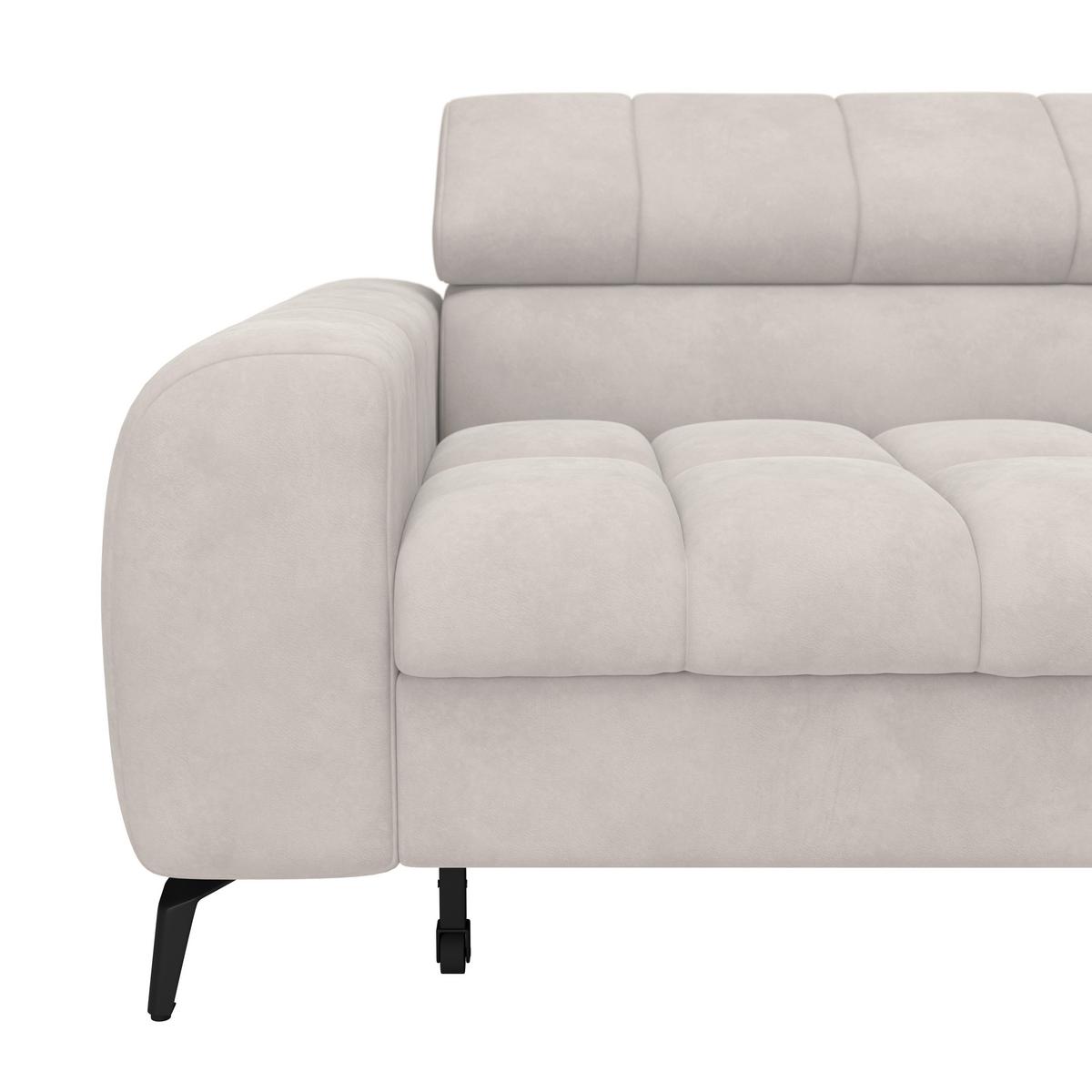 Kutna Garnitura Volf - bijela/crna, Trend, tekstil/metal (261/203cm)