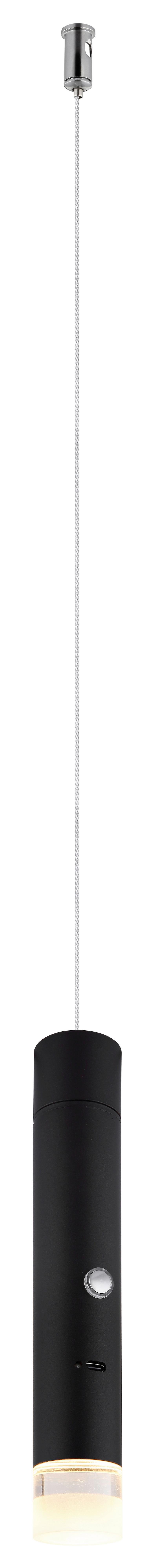LAMPA WISZĄCA LED 16060 PELO - przejrzysty/czarny, Design, tworzywo sztuczne/metal (38/120cm) - Globo