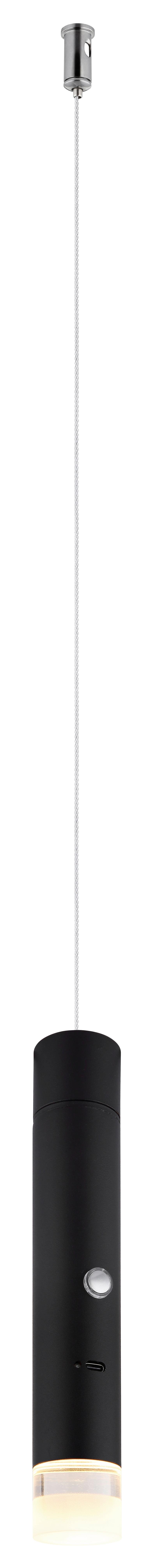 LAMPA WISZĄCA LED 16060 PELO - przejrzysty/czarny, Design, tworzywo sztuczne/metal (38/120cm) - Globo