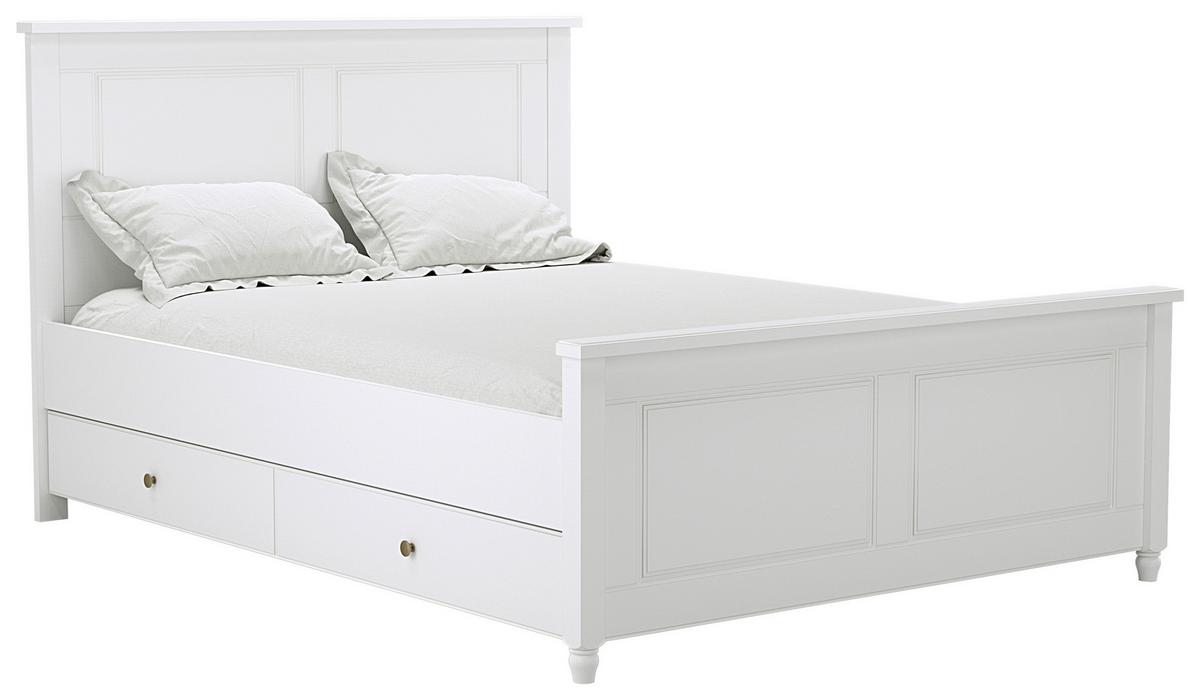 Posteljni Predal Clemence, Bela, 200 Cm - bela, Basics, leseni material (200/22/62cm) - MID.YOU