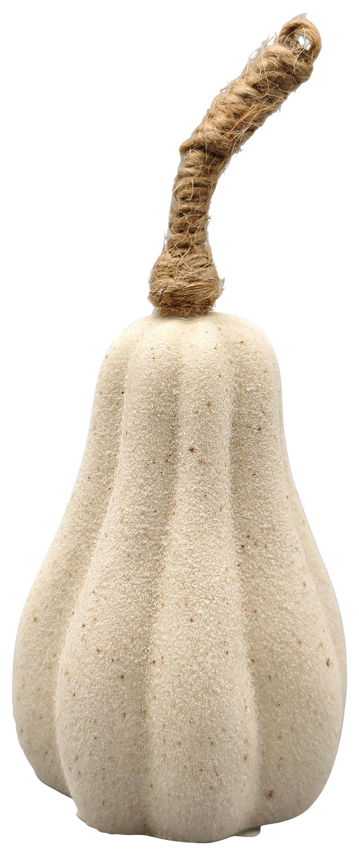 Dekokürbis Cindy Beige - Beige, KONVENTIONELL, Keramik (5,5/12,3cm) - Mömax