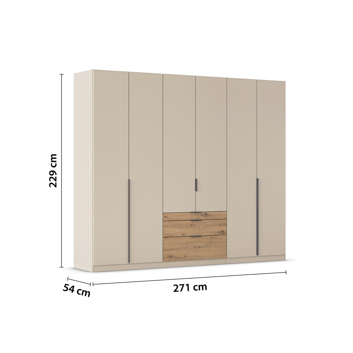 Ormar S Klasičnim Vratima Alabama - boje hrasta/hrast Artisan, Moderno, drvni materijal (271/229/54cm) - Modern Living