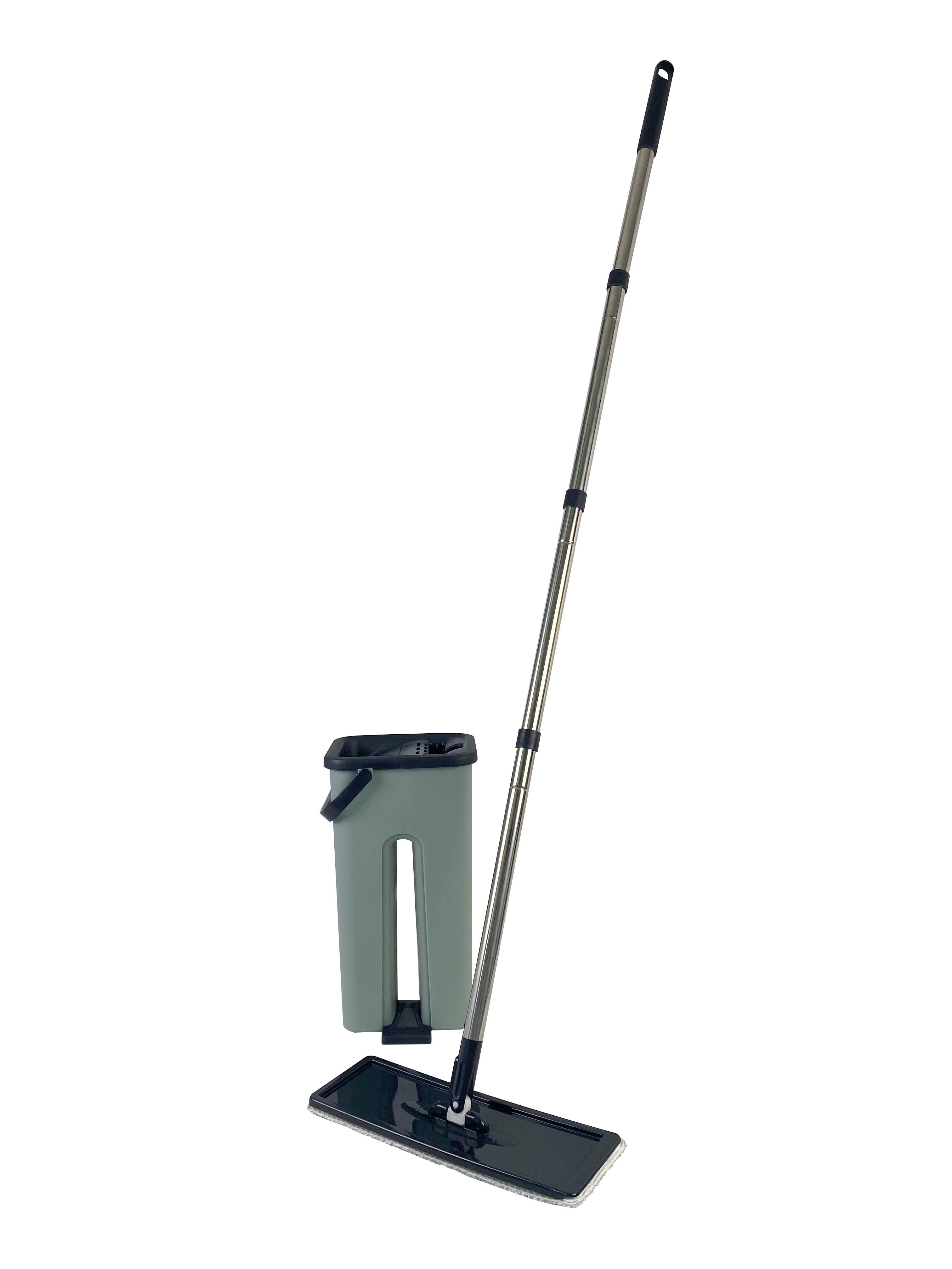 Reinigungsset Comfort Mop, 2-teilig - Schwarz/Grau, Kunststoff/Textil (19/16,5/34,5cm) - Modern Living