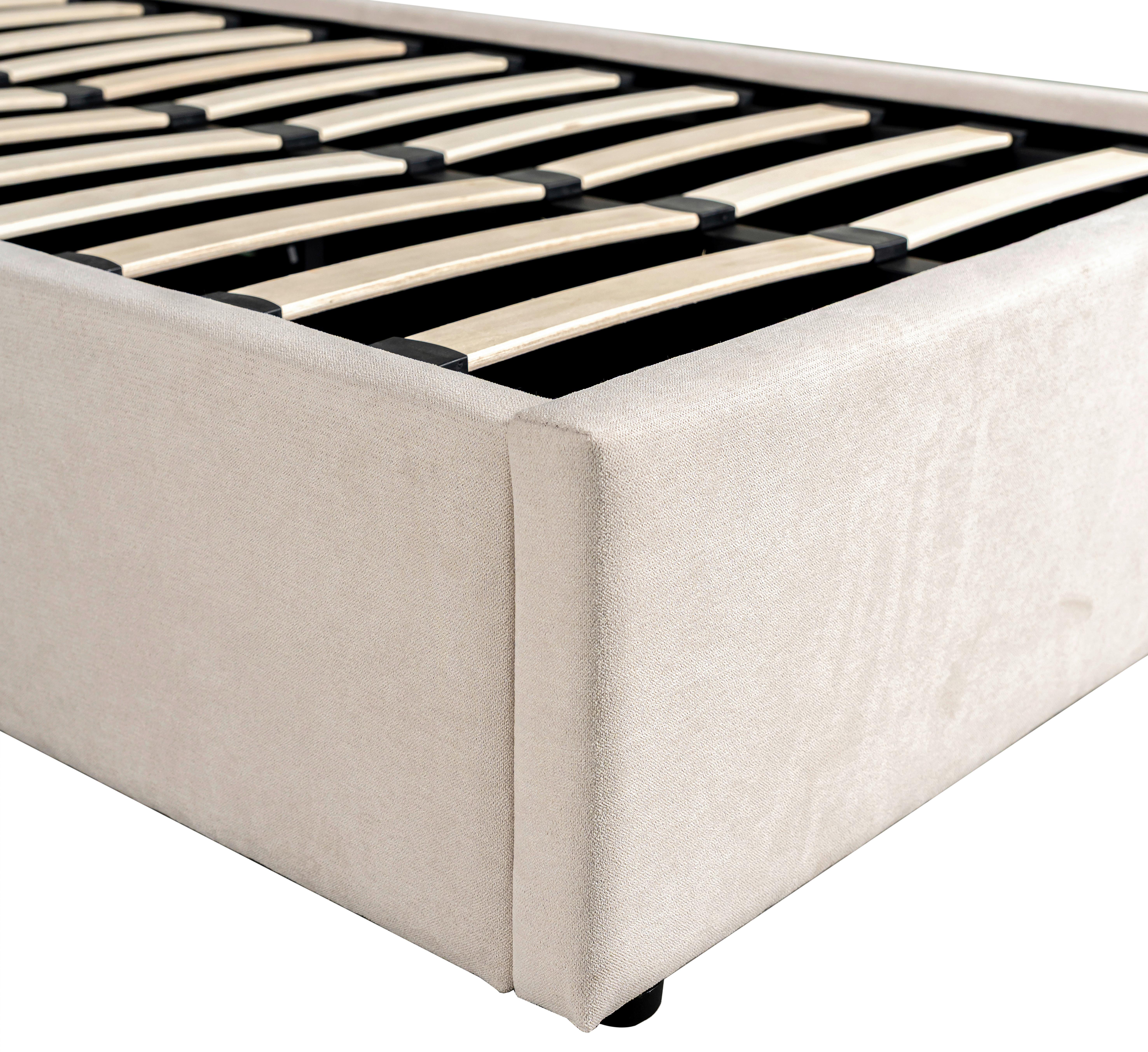 STOPPAD SÄNG SIENNA -EXKLUSIV- -BASED- - beige/svart, Lifestyle, metall/trä (90/200cm) - Based