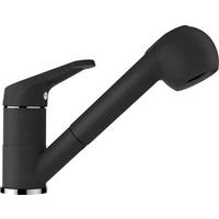 Küchenarmatur Cosmo in Schwarz, mit Schlauchbrause - Trend, Metall (17,8cm) - Schock