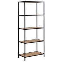 Polica Venedig - crna/hrast artisan, Moderno, metal/pločasti materijal (60/149/33cm) - Modern Living