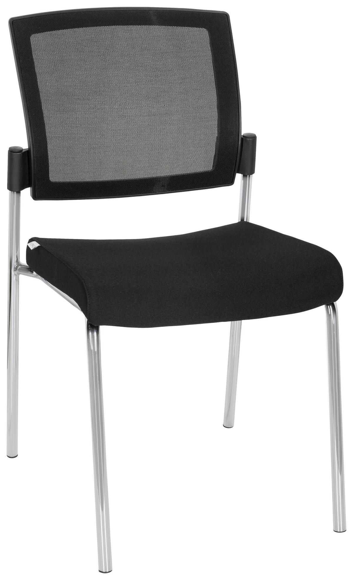Konferenčni Stol K9 V, Črna - barve kroma/črna, Moderno, kovina/tekstil (48/90/58cm) - MID.YOU