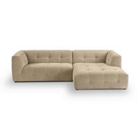 Ecksofa Tenso Beige - Beige/Schwarz, Basics, Holz/Kunststoff (292/161cm) - MID.YOU