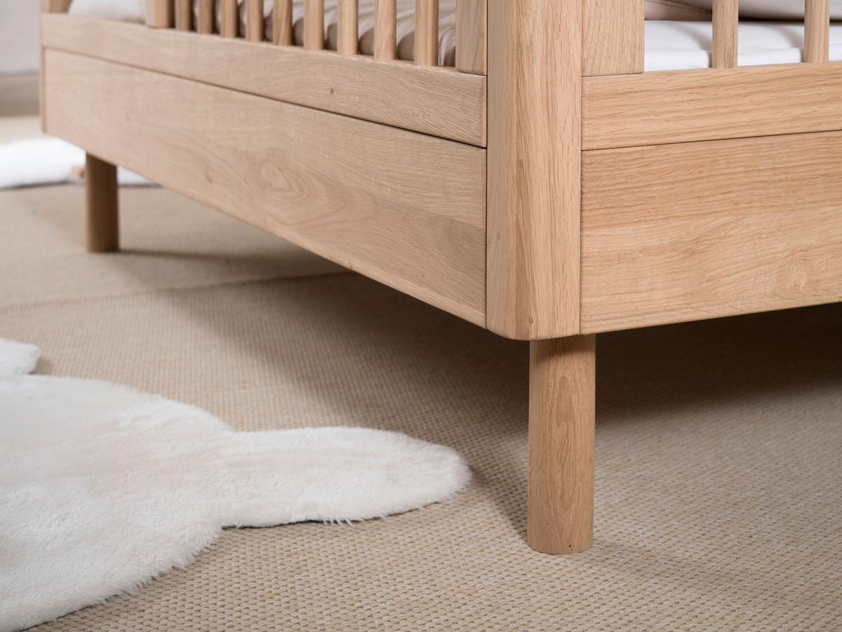 Kinder-/Juniorbett FORREST Eichefarben ca. 70x140 cm - Eichefarben/Naturfarben, MODERN, Holz (70/140cm) - Vipack