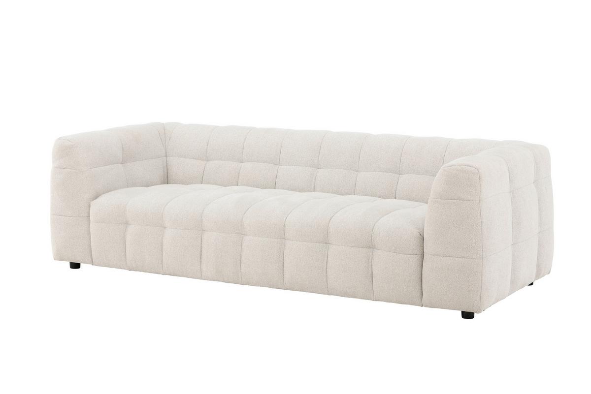 3-Sitzer-Sofa Malou Weiß - Weiß, MODERN, Kunststoff/Textil (238/70/98cm) - Livetastic