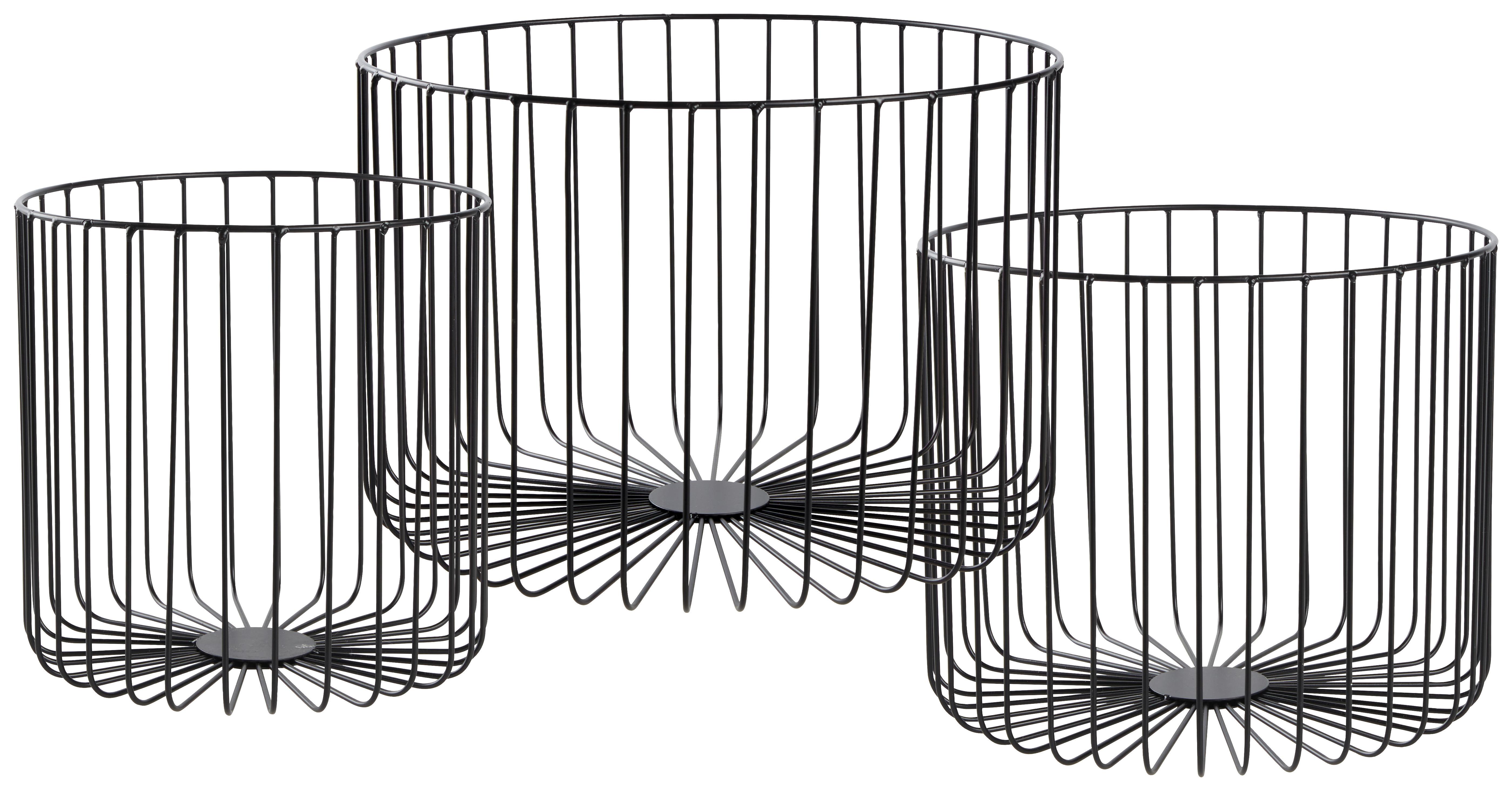 Košara Petra I -Paz- - črna, Basics, kovina (23/23cm) - Modern Living