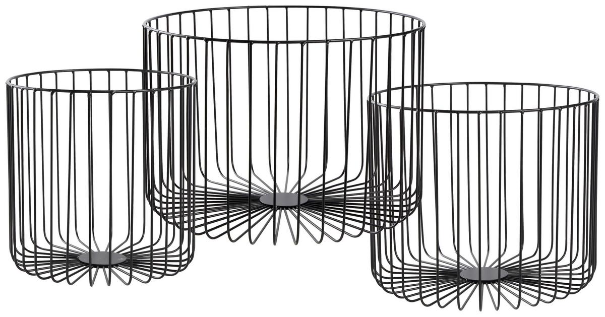 Košara Petra I -Paz- - črna, Basics, kovina (23/23cm) - Modern Living