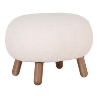 Hocker Savona Weiß/Braun - Weiß/Kieferfarben, Basics, Holz/Textil (60/37/50cm)