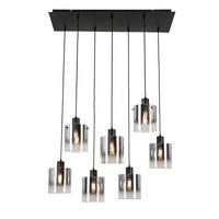 LAMPA WISZĄCA VASO - czarny/kolor chromowy, Design, metal/szkło (86/34/120cm) - Novel
