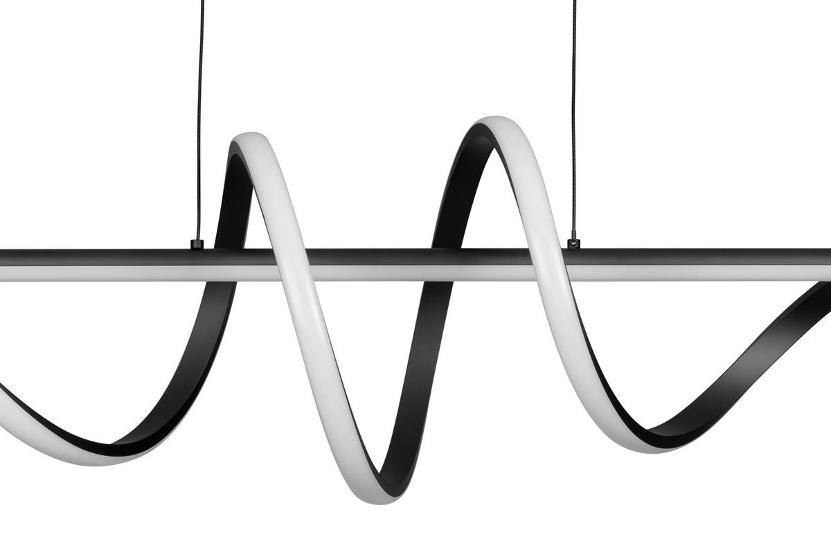 LAMPA WISZĄCA LED SEGIN *SBN* - czarny, Design, tworzywo sztuczne/metal (101/25/150cm) - Novel