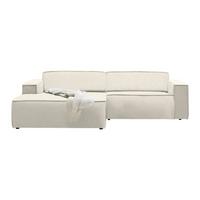 Wohnlandschaft Loft Creme - Creme/Schwarz, Modern, Kunststoff/Textil (172/75/265cm) - Mömax