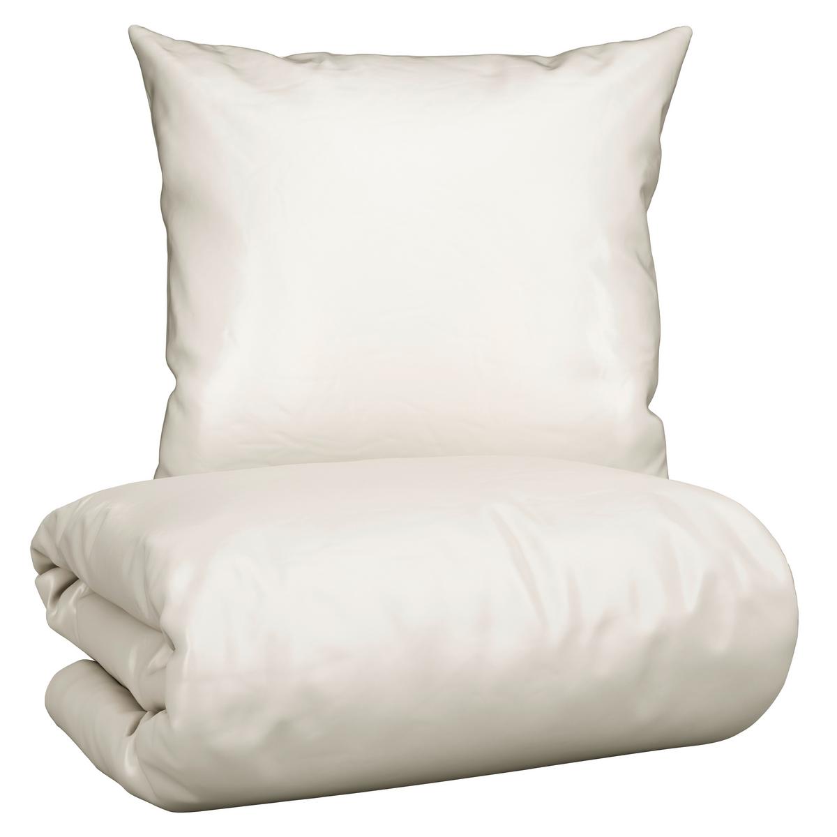 Bettwäsche Bio-Lisa Uni in Offwhite ca. 135x200cm - Weiß, MODERN, Textil (135/200cm) - ecoTree