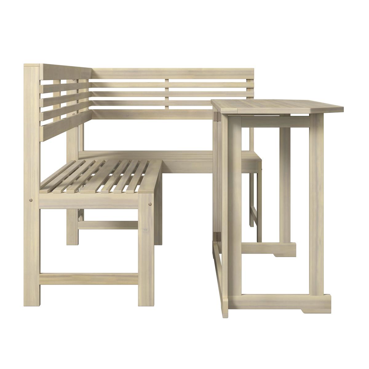 Gartenset Karo Akaziefarben, 3-teilig - Akaziefarben, Natur, Holz (46/99,5/75,5cm) - Mömax