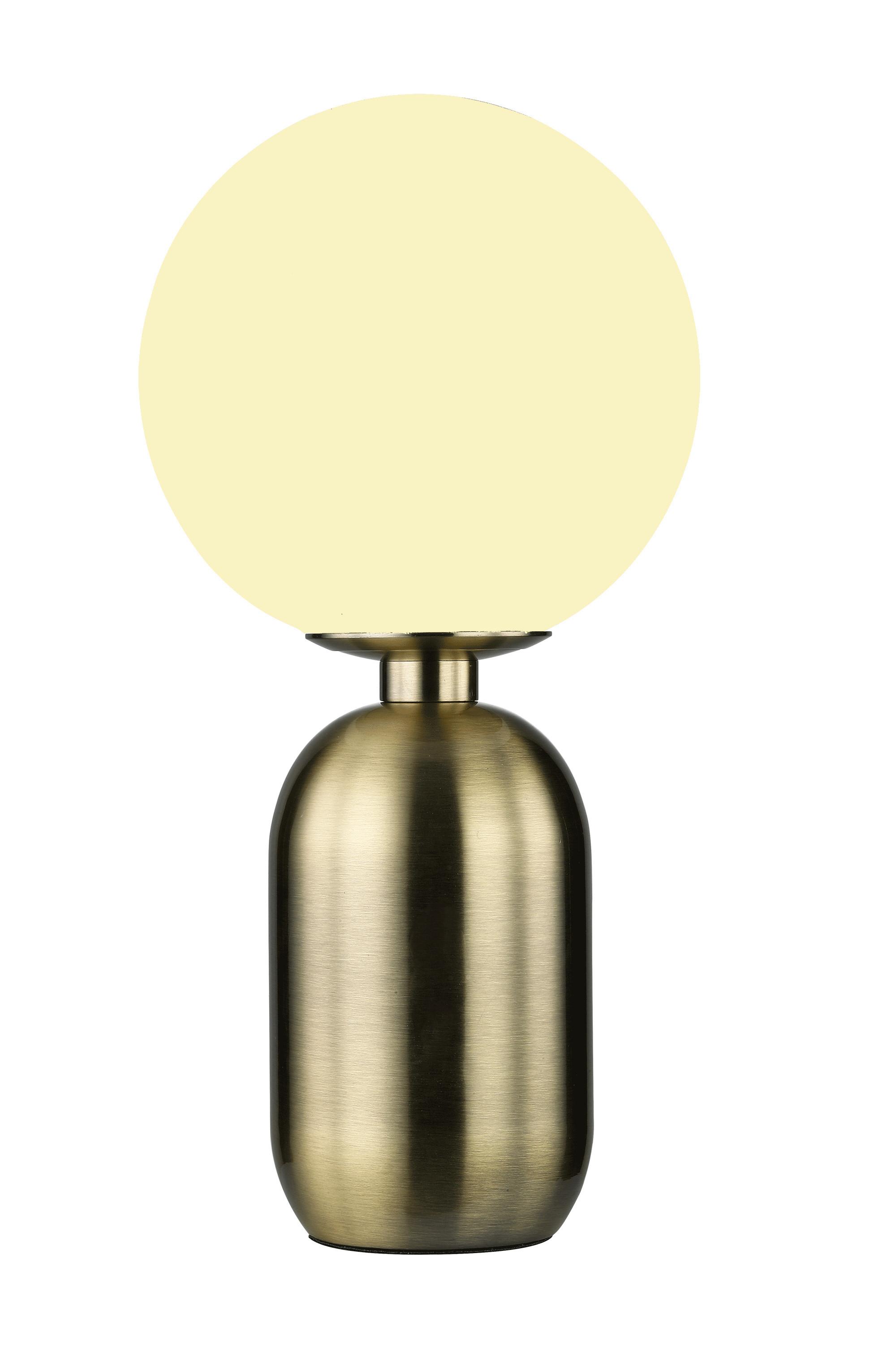 Tischleuchte Tiano max. 40 Watt - Messingfarben, MODERN, Glas/Metall (25/48,5cm) - Bessagi Home