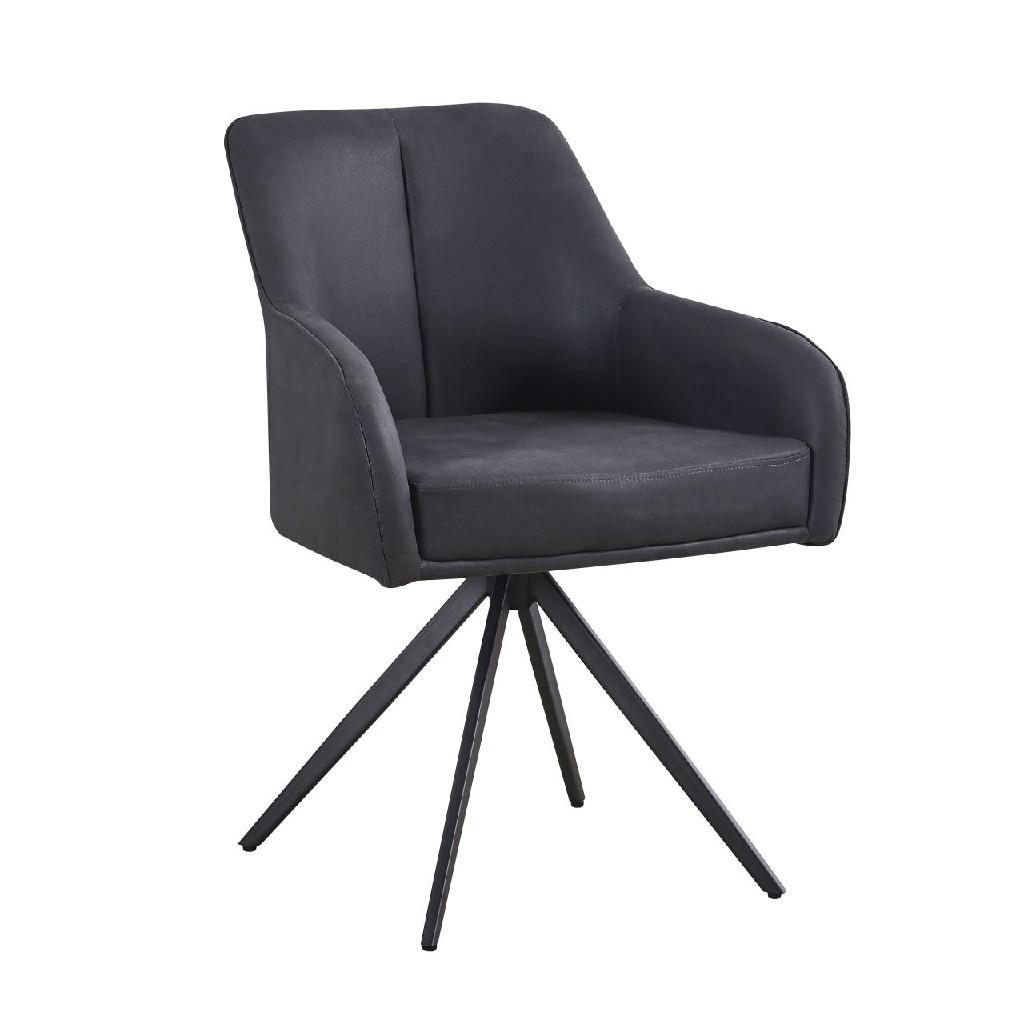 KRZESŁO Z PODŁOKIETNIKAMI ZWEI - czarny, Modern, metal/drewno (62/83/62cm) - Livetastic