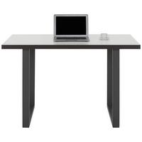 Masă de scris KEFLAVIK -EXKLUSIV- - alb/gri, Modern, metal/material pe bază de lemn (120/74,1/75cm) - Modern Living