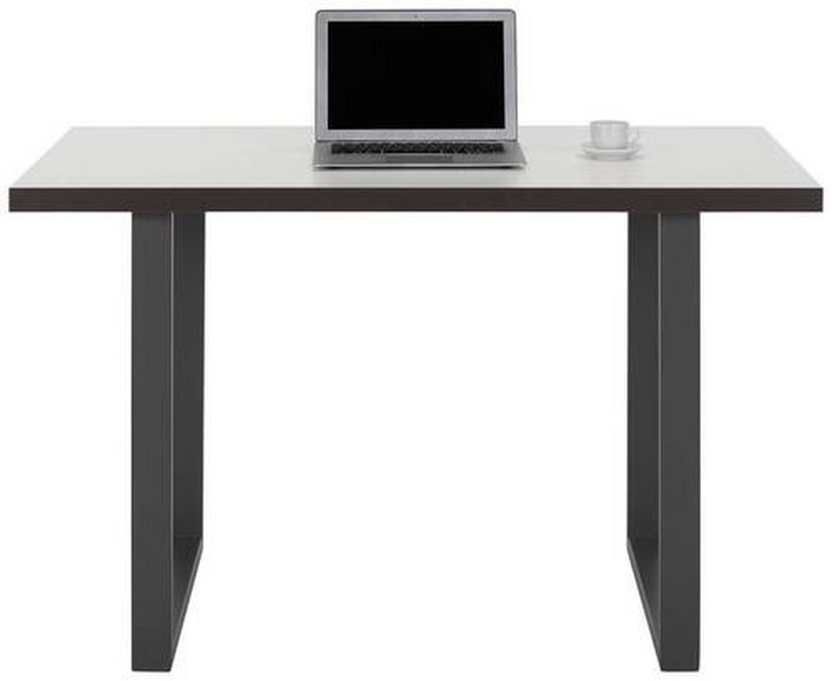 Masă de scris KEFLAVIK -EXKLUSIV- - alb/gri, Modern, metal/material pe bază de lemn (120/74,1/75cm) - Modern Living