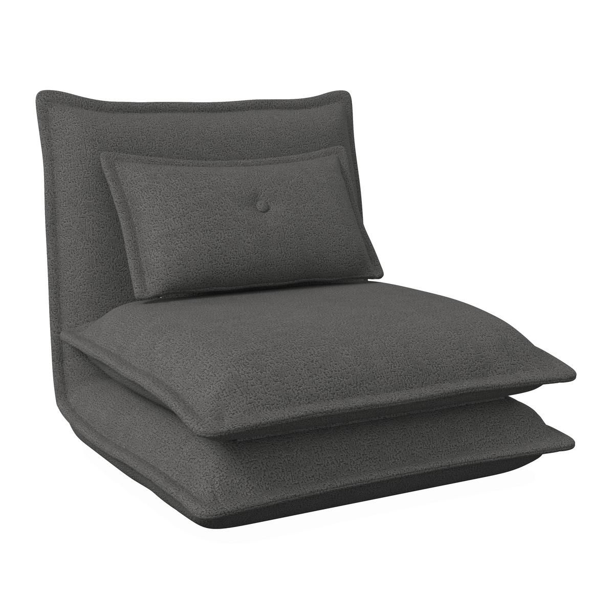 Fekvőfotel Tamara - sötétszürke, Modern, textil/fém (82/31/69cm) - Bessagi Home