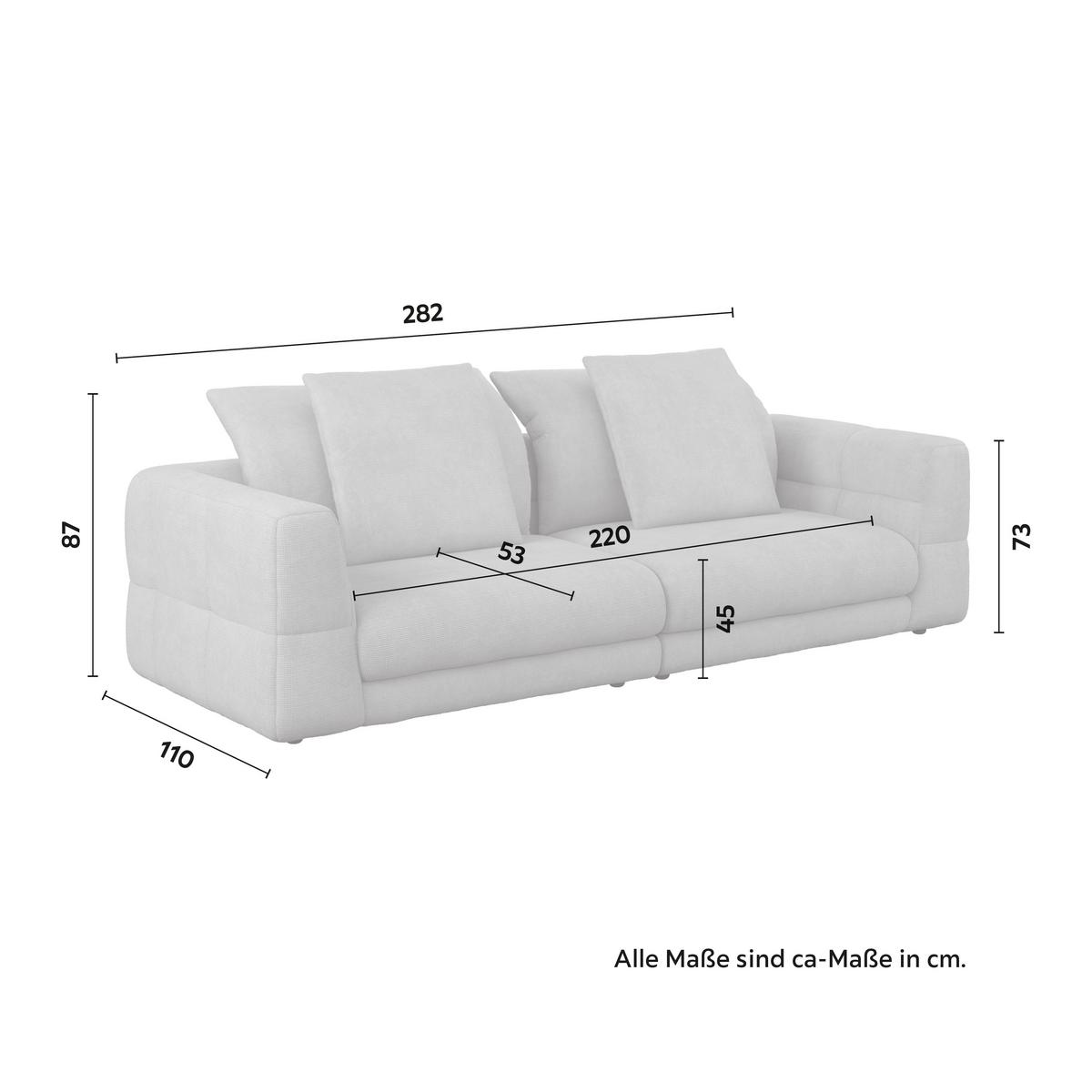 Canapea LEA - bej, Modern, lemn/textil (284/87/110cm) - Bessagi Home