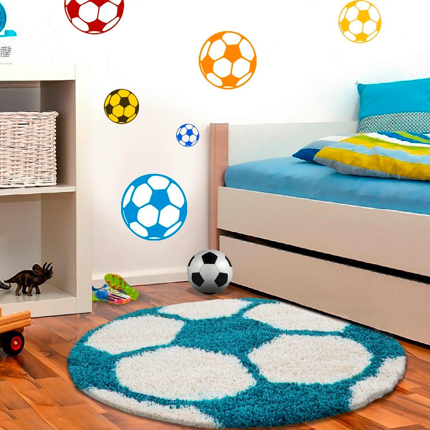 Kinderteppich Fun Blau Ø ca. 100cm - Blau, Trend, Textil (100/100cm) - Ben'n'jen