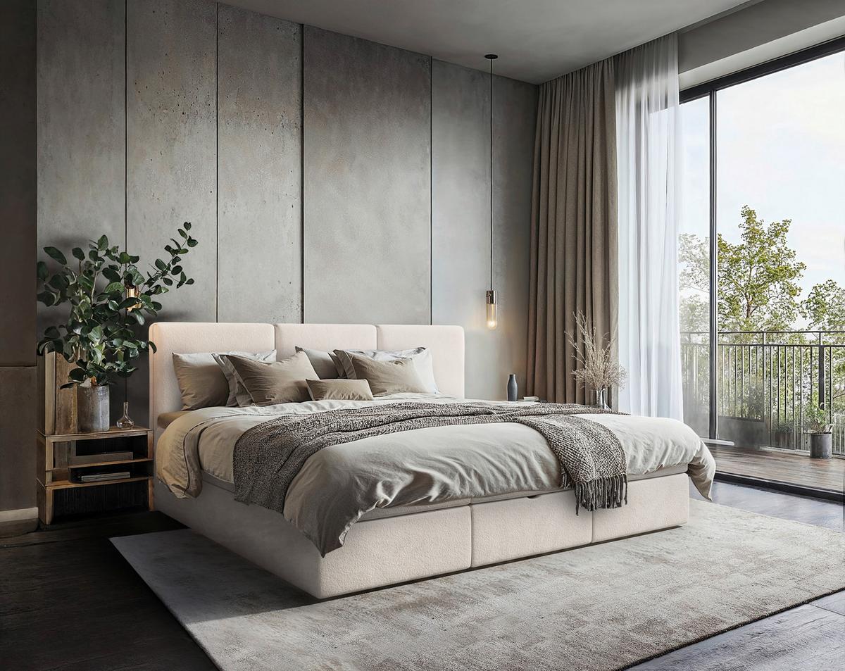 Familienbett Domino Combo II Creme ca. 270x200cm - Creme/Schwarz, MODERN, Holz/Holzwerkstoff (270/200cm) - MID.YOU