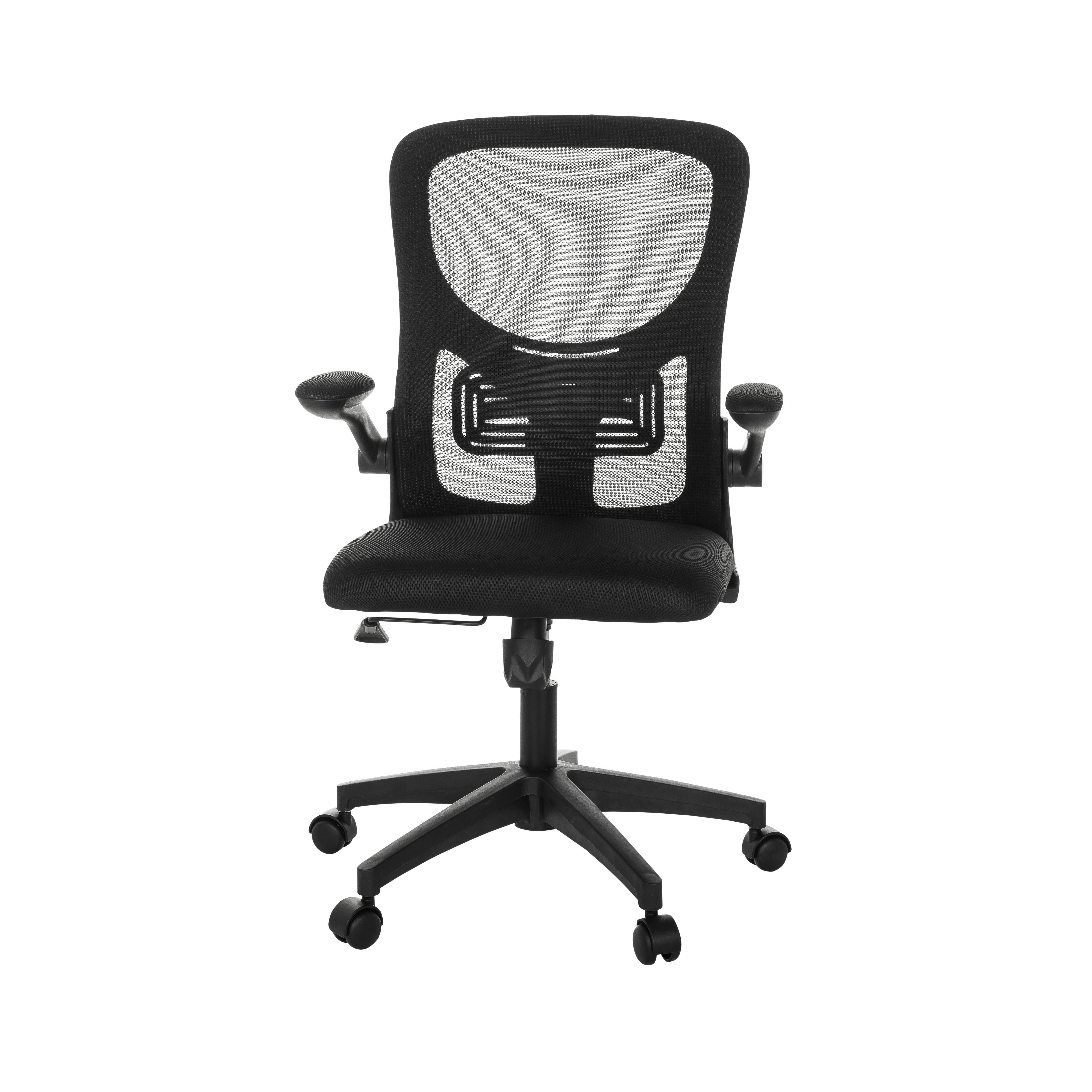 Pisarniški Stol Belio, Črna - črna, Moderno, umetna masa/tekstil (60/95-105/54cm) - MID.YOU