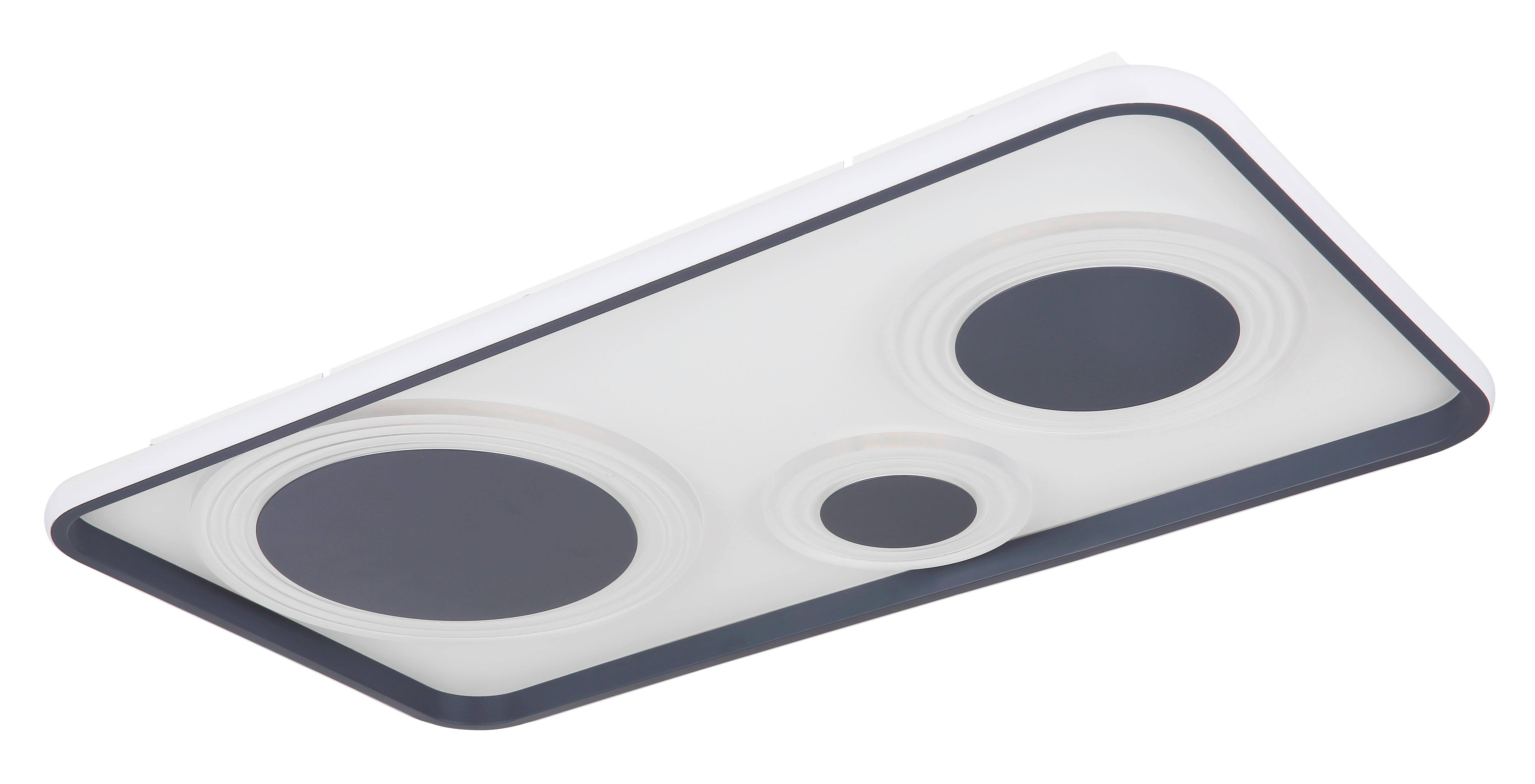 LED-Deckenleuchte Nora in Anthrazit/Opal max. 55 Watt - Anthrazit/Opal, Design, Kunststoff/Metall (70/38/6,2cm) - Globo