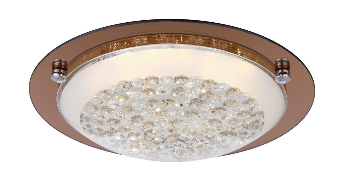 Led Mennyezeti Lámpa Tabasco 12w - borostyánszínű/fehér, Üveg/fém (31.5/9cm)