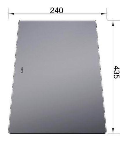 Schneidebrett 227697 aus Sicherheitsglas - Glas (24/43,5cm) - Blanco