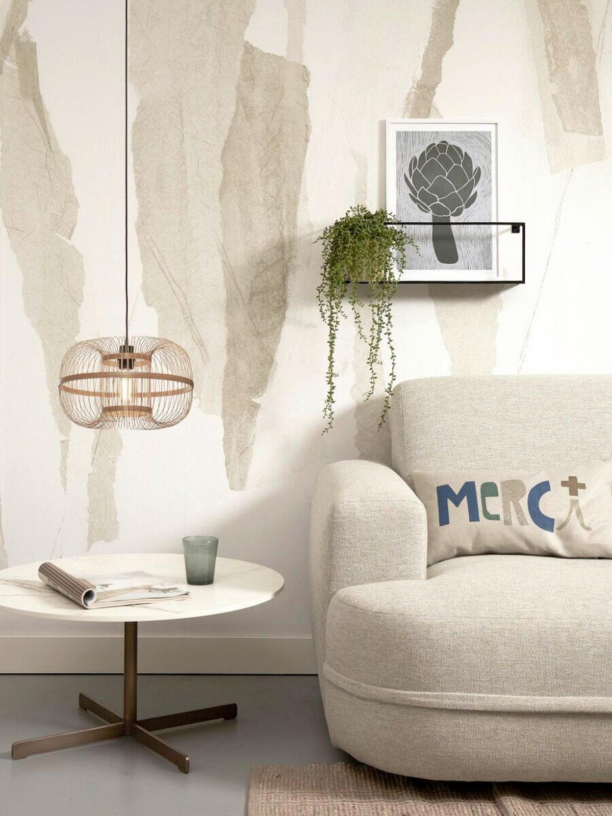 Viseča Svetilka Hokkaido, Naravna Barva - naravne barve, Trend (38/25cm) - Good & Mojo