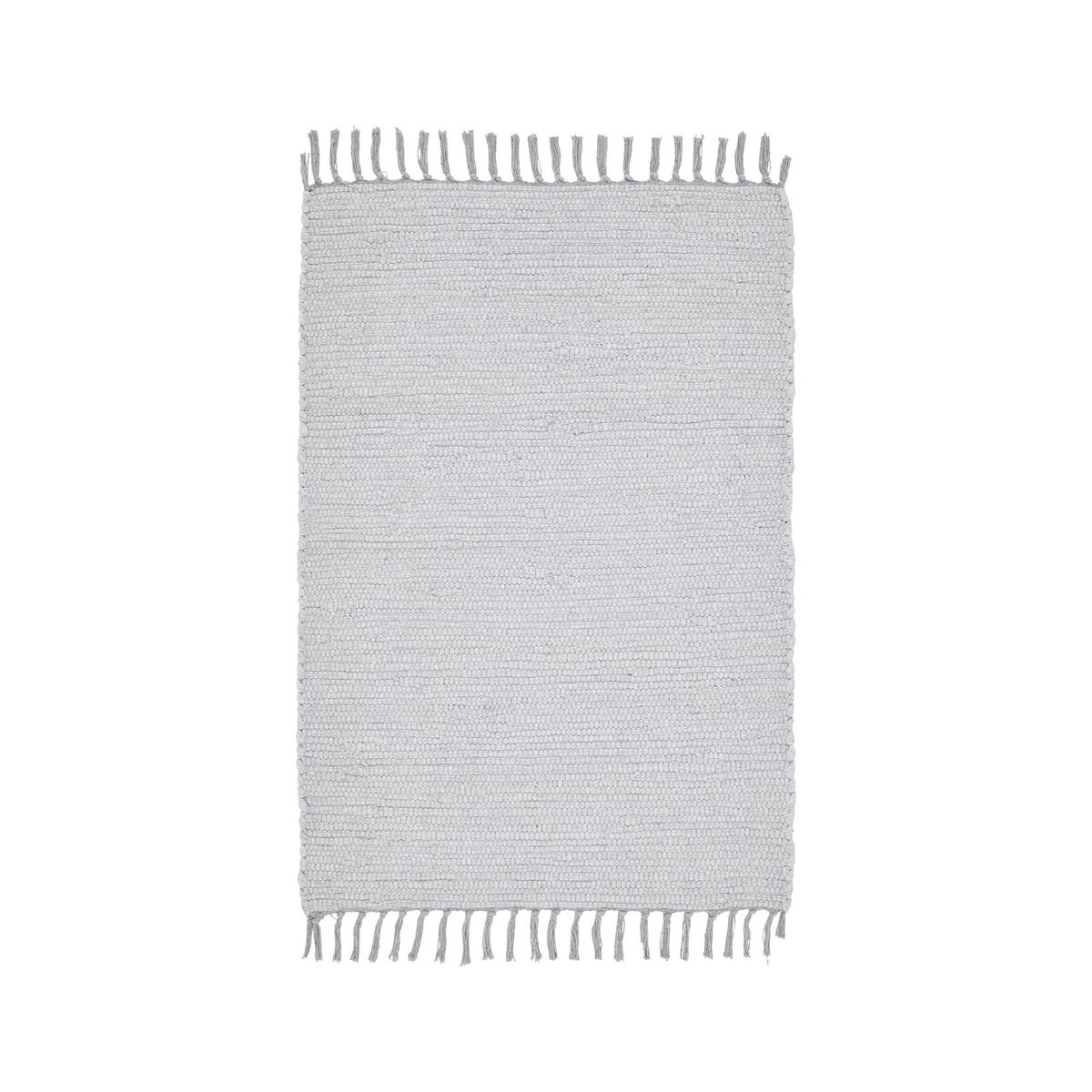 Fleckerlteppich Julia 2 in Grau/Silber ca. 70x130cm - Silberfarben/Grau, Romantik / Landhaus, Textil (70/130cm) - Modern Living