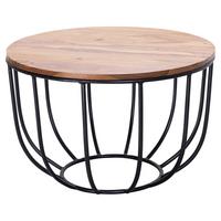 COUCHTISCH Sheeshamfarben - Sheeshamfarben/Schwarz, Design, Holz/Metall (60/60/39cm) - MID.YOU