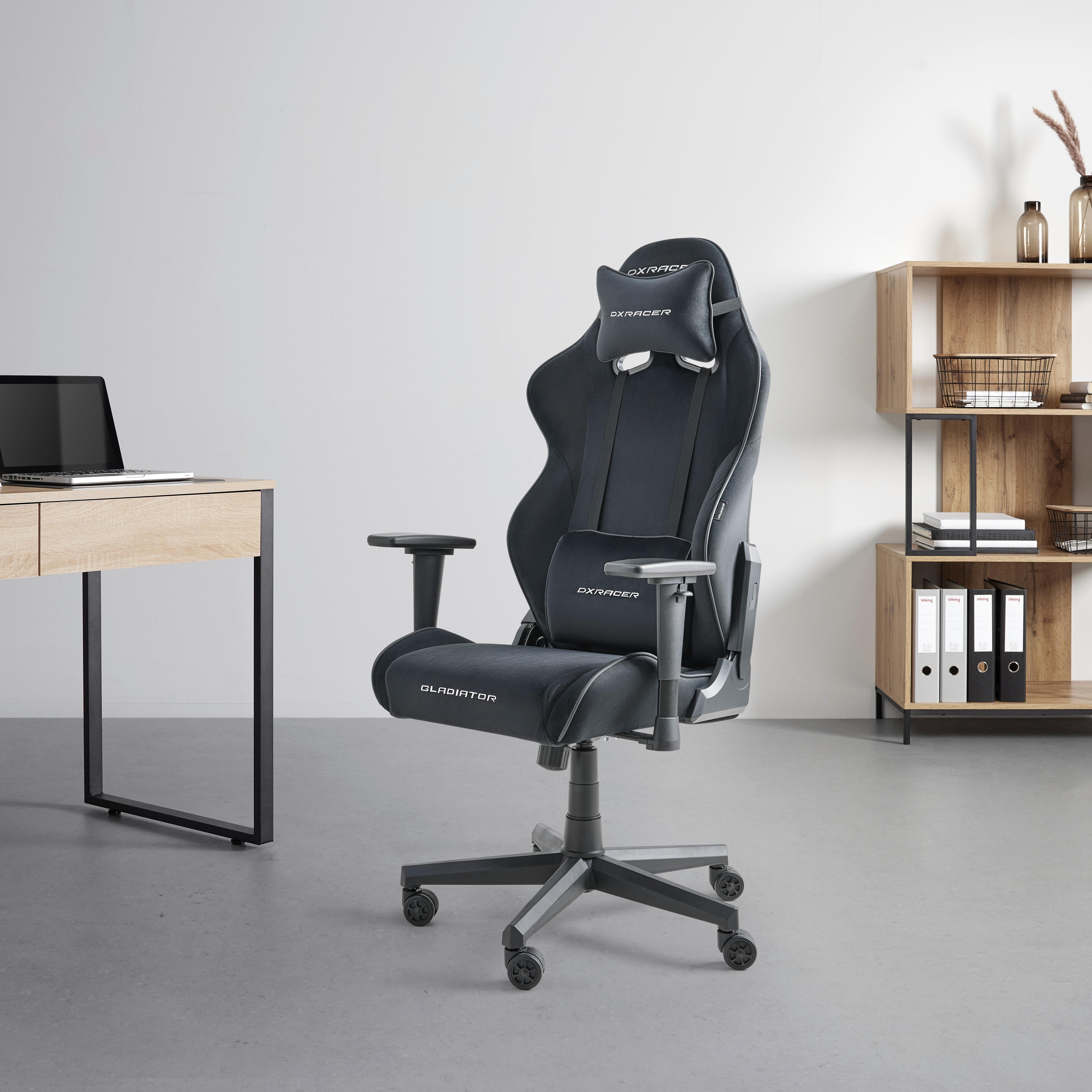 Gamingstuhl Gladiator Schwarz - Schwarz, MODERN, Kunststoff/Textil (70/126/70cm) - Dxracer
