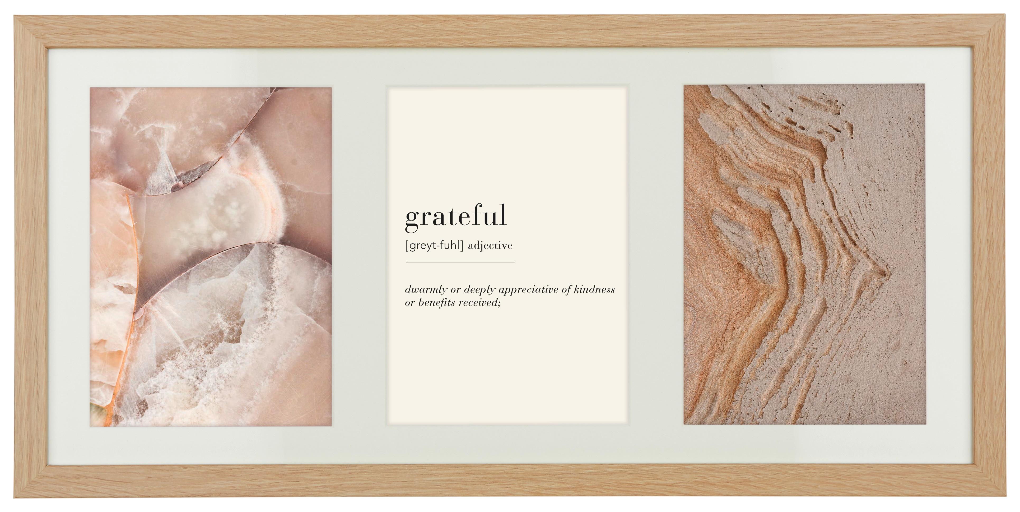 Okvir Za Slike Gitta - boje hrasta, staklo/drvni materijal (50/23cm) - Modern Living