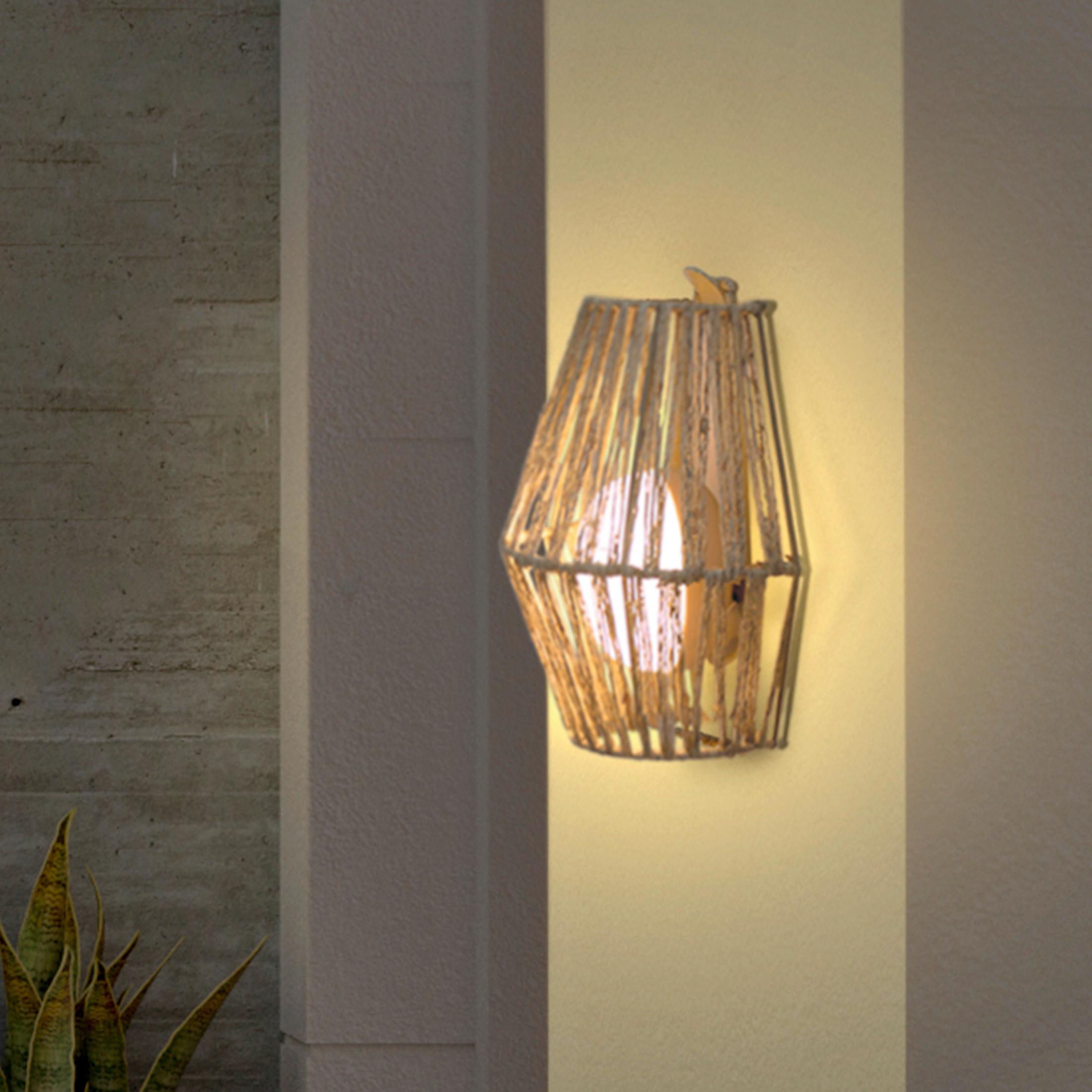 LAMPA ZEWNĘTRZNA LED LUMSIS025XXWLNW SISINE 25 - Natur, materiały naturalne (22.5/24.5/11.5cm) - Newgarden