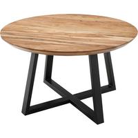Couchtisch Safaga in Schwarz/Natur - Schwarz/Naturfarben, Natur, Holz/Metall (70/45/70cm) - Zandiara