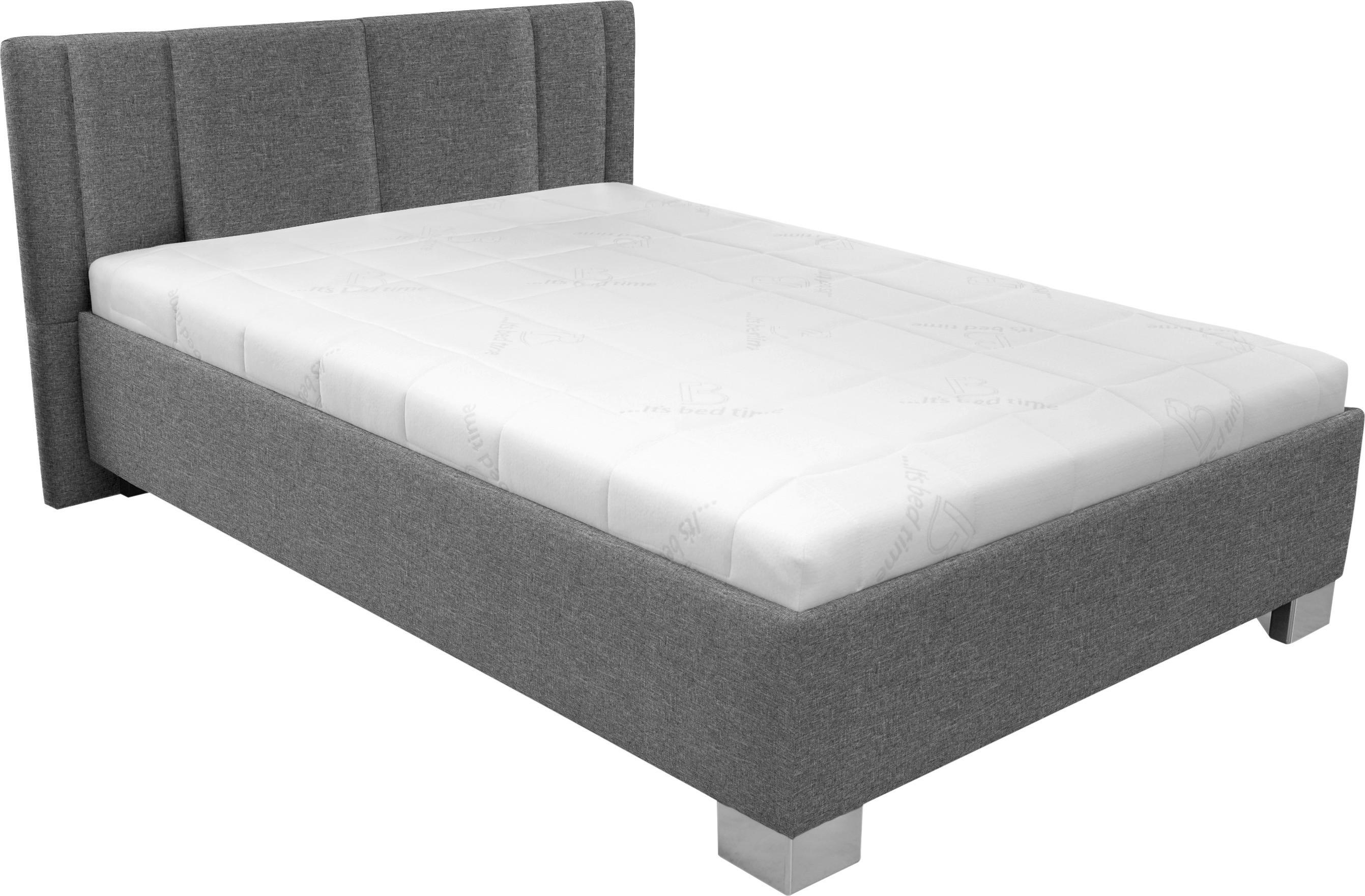 Tapecirani Krevet Stilo - bijela/siva, drvo/tekstil (140/200cm)