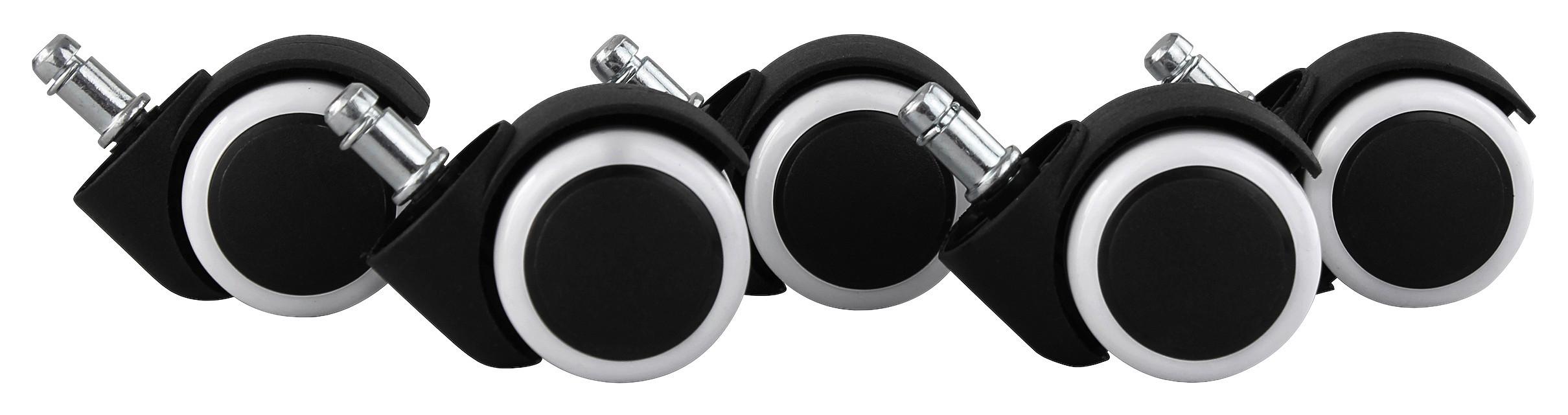 Kolesce Za Vrtljivi Stol Spm1.912 - črna/bela, Basics, umetna masa (5cm) - MID.YOU