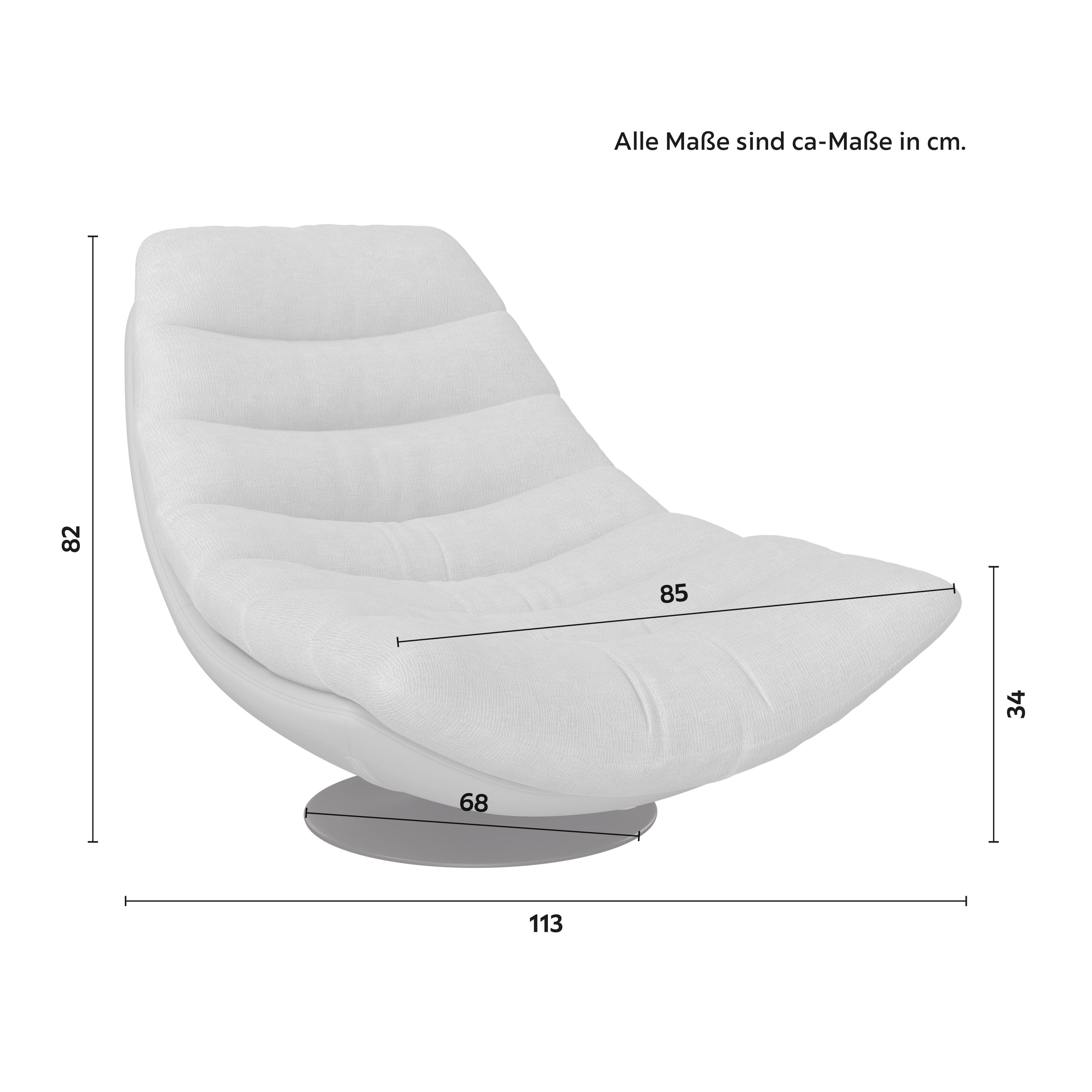RELAXFÅTÖLJ LENA - grå/svart, Modern, metall/textil (85/82/113cm) - Bessagi Home