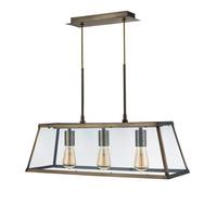 Függőlámpa Voyager 4613-3ab - sárgarézszínű, Design, üveg/fém (65/100/20cm)