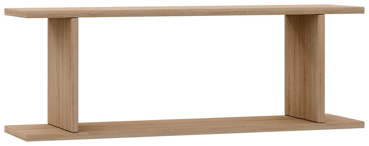 Stenski Regal Sirola, Hrast - hrast sonoma, Konvencionalno, leseni material (80/28/19,7cm) - MID.YOU