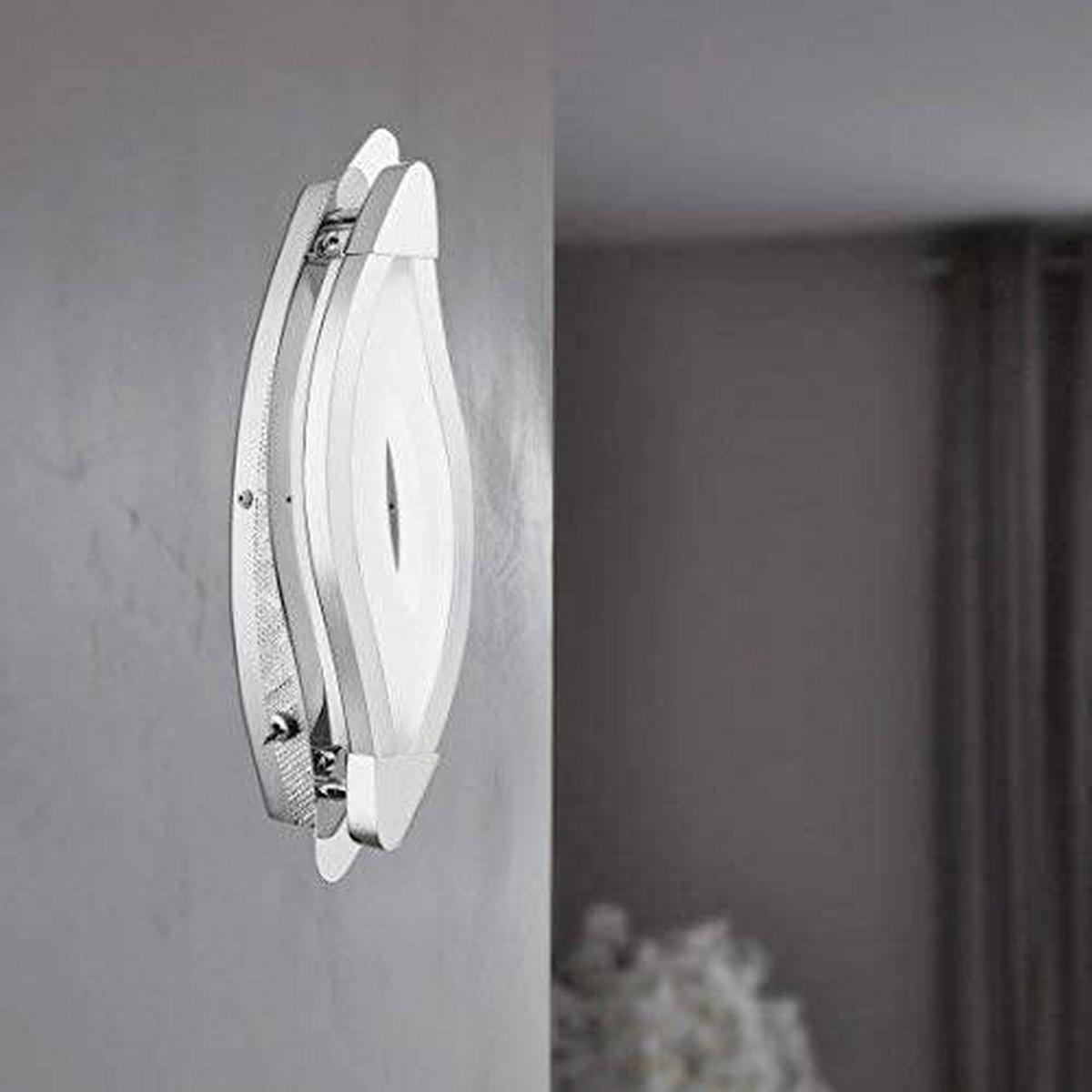 LED-WANDLEUCHTE 4809.01.01.0000 - Chromfarben, Design, Kunststoff/Metall (31,5/11,5cm) - Globo