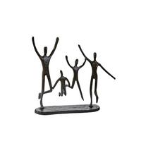 Skulptur Jumping Graubraun - Graubraun, Basics, Metall (22/20/6cm)